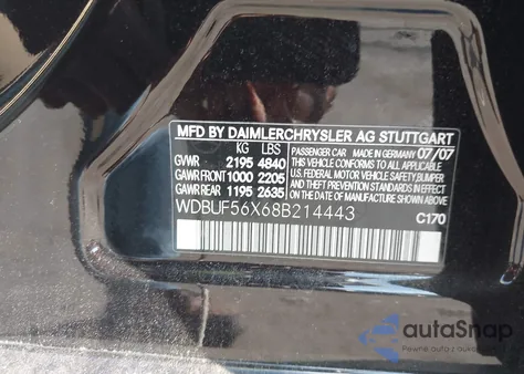 2008 Mercedes-Benz E 350 from USA, damaged, VIN WDBUF56X68B214443